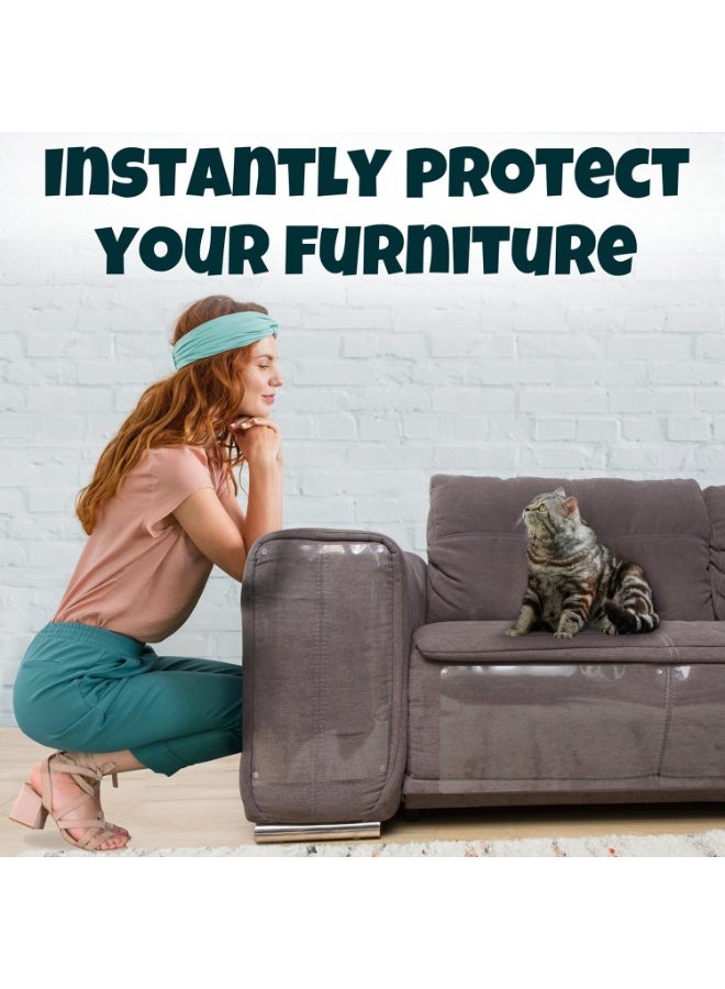 Cat Scratch Furniture Protector - 16 Pack - Cat Furniture Protector, Furniture Protectors from Cats, Cat Scratching Deterrent, Couch Guards for Cats, Couch Corner Protectors - Image 4